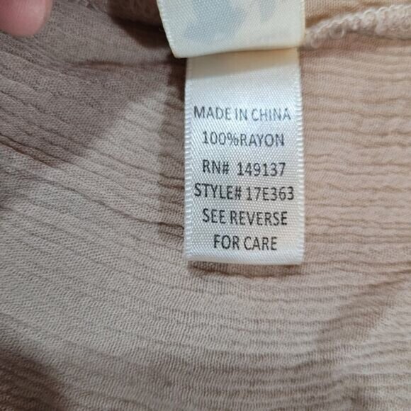 OneTheLand Beige Backless Maxi Dress - Size Large - Picture 7 of 10